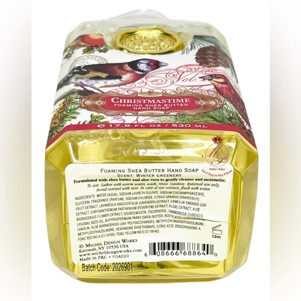 Michel Design Works Christmastime Foaming Shea Butter Hand Soap 3 x 17.8 fl oz - Picture 3 of 4